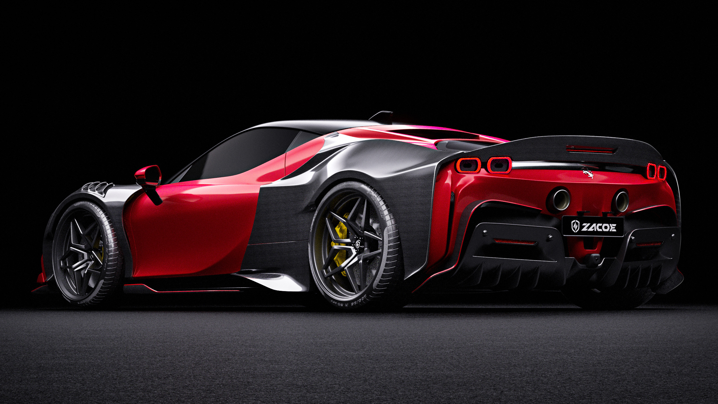 Zacoe's carbon fibre widebody kit for the Ferrari SF90 is quite